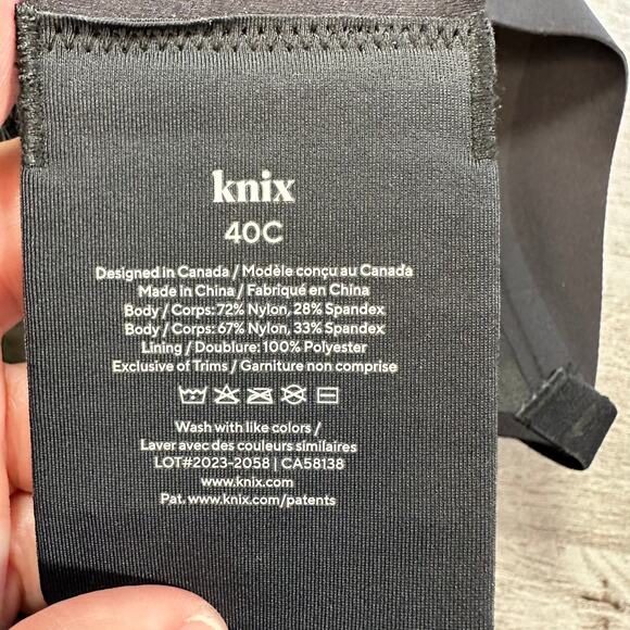 Knix WingWoman Contour Bra Wireless Black 40C - Picture 4 of 4